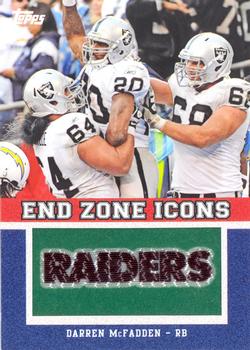 2011 Topps - End Zone Icons Patches #EZI-19 Darren McFadden Front