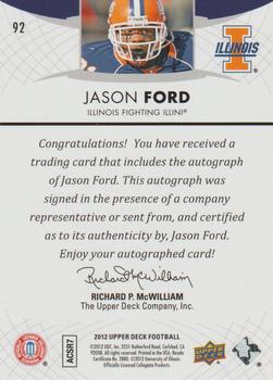 2012 Upper Deck - Rookie Autographs #92 Jason Ford Back