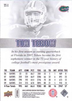 2012 Upper Deck - Tim Tebow #TT-1 Tim Tebow Back