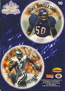 1994 Ted Williams Roger Staubach's NFL - POG Cards #10 Mike Singletary / Harold Carmichael Front