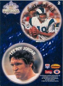 1994 Ted Williams Roger Staubach's NFL - POG Cards #2 Roman Gabriel / Lee Roy Jordan Front