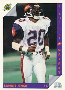 1992 Ultimate WLAF #45 Lonnie Finch Front