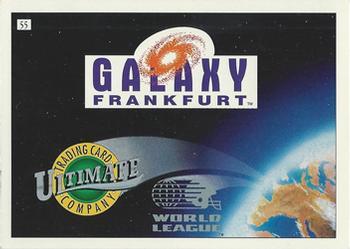 1992 Ultimate WLAF #55 Frankfurt Galaxy Checklist Back