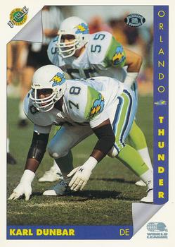 1992 Ultimate WLAF #128 Karl Dunbar Front