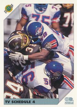 1992 Ultimate WLAF #132 1992 TV Schedule 4 Front