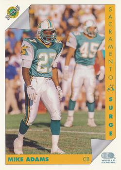 1992 Ultimate WLAF #133 Mike Adams Front