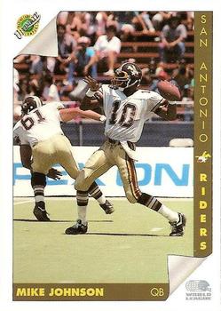 1992 Ultimate WLAF #155 Mike Johnson Front