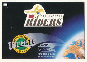 1992 Ultimate WLAF #165 San Antonio Riders Checklist Back
