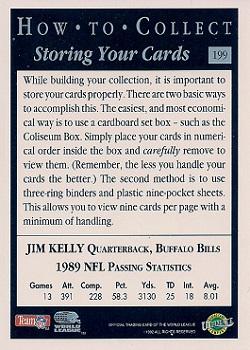 1992 Ultimate WLAF #199 Storing Your Cards Back