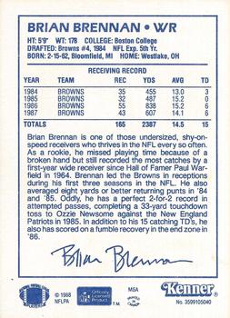 1988 Kenner Starting Lineup Cards #3599105040 Brian Brennan Back