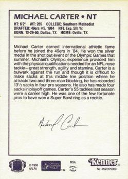 1988 Kenner Starting Lineup Cards #3599125060 Michael Carter Back
