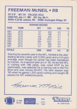 1988 Kenner Starting Lineup Cards #3599101020 Freeman McNeil Back