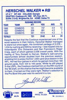 1989 Kenner Starting Lineup Cards #3992986010 Herschel Walker Back