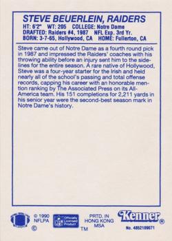 1990 Kenner Starting Lineup Cards #4852109071 Steve Beuerlein Back