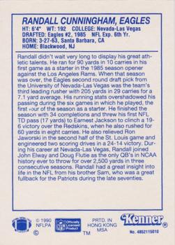 1990 Kenner Starting Lineup Cards #4852115010 Randall Cunningham Back