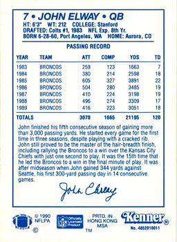 1990 Kenner Starting Lineup Cards #4852010011 John Elway Back