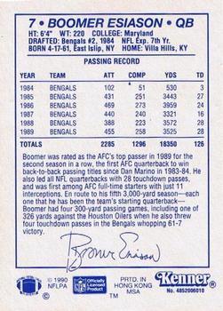 1990 Kenner Starting Lineup Cards #4852006010 Boomer Esiason Back