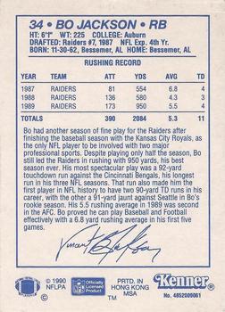 1990 Kenner Starting Lineup Cards #4852009061 Bo Jackson Back