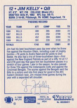 1990 Kenner Starting Lineup Cards #4852004011 Jim Kelly Back