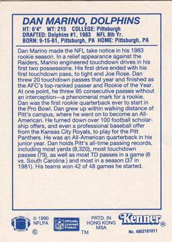 1990 Kenner Starting Lineup Cards #4852101011 Dan Marino Back