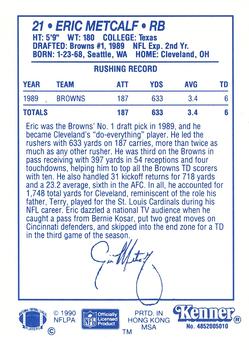 1990 Kenner Starting Lineup Cards #4852005010 Eric Metcalf Back