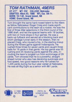 1990 Kenner Starting Lineup Cards #4852120060 Tom Rathman Back