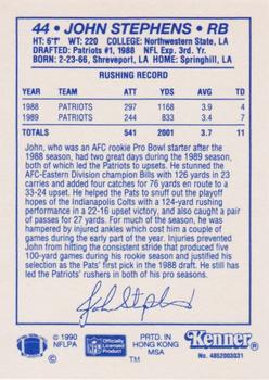 1990 Kenner Starting Lineup Cards #4852003031 John Stephens Back