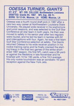 1990 Kenner Starting Lineup Cards #4852113081 Odessa Turner Back