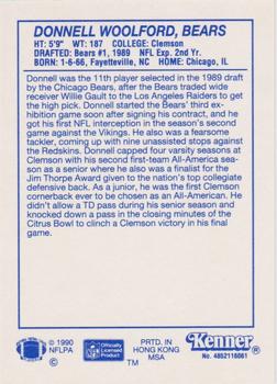 1990 Kenner Starting Lineup Cards #4852116061 Donnell Woolford Back