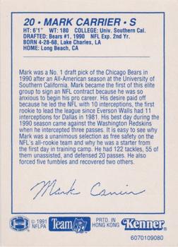 1991 Kenner Starting Lineup Cards #6070109080 Mark Carrier Back