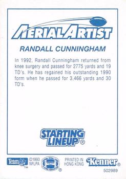 1993 Kenner Starting Lineup Cards #502989 Randall Cunningham Back
