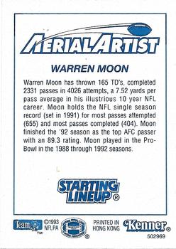 1993 Kenner Starting Lineup Cards #502969 Warren Moon Back