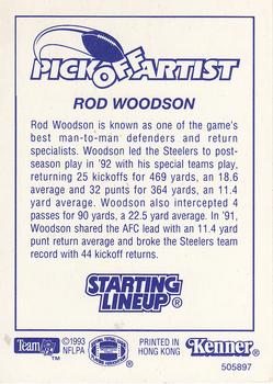 1993 Kenner Starting Lineup Cards #505897 Rod Woodson Back