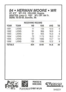 1997 Kenner Starting Lineup Cards #540221 Herman Moore Back
