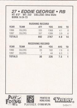1998 Kenner Starting Lineup Cards #549471 Eddie George Back