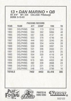 1998 Kenner Starting Lineup Cards #552123 Dan Marino Back