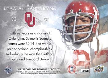 2011 Upper Deck College Football Legends - All-Americans #AA-LS Lee Roy Selmon Back