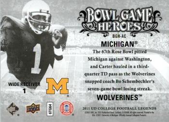 2011 Upper Deck College Football Legends - Bowl Game Heroes #BGH-AC Anthony Carter Back
