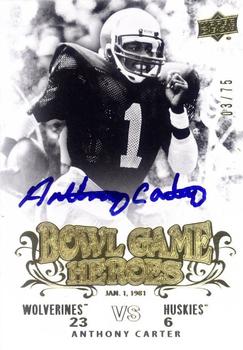 2011 Upper Deck College Football Legends - Bowl Game Heroes Autographs #BGH-AC Anthony Carter Front