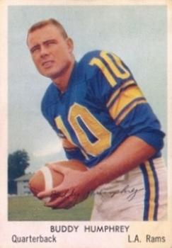 1959 Bell Brand Los Angeles Rams #2 Buddy Humphrey Front