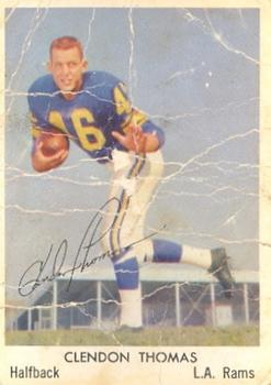 1959 Bell Brand Los Angeles Rams #15 Clendon Thomas Front