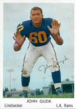 1959 Bell Brand Los Angeles Rams #20 John Guzik Front