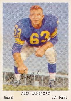1959 Bell Brand Los Angeles Rams #23 Buck Lansford Front