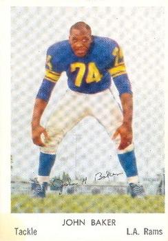 1959 Bell Brand Los Angeles Rams #25 John Baker Front