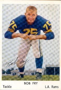 1959 Bell Brand Los Angeles Rams #26 Bob Fry Front