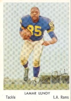 1959 Bell Brand Los Angeles Rams #34 Lamar Lundy Front