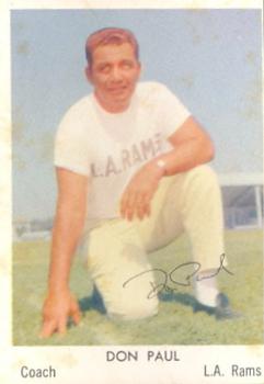 1959 Bell Brand Los Angeles Rams #39 Don Paul Front