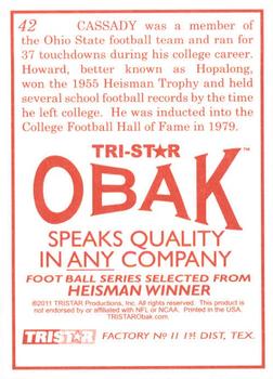 2011 TriStar Obak #42 Howard Cassady Back