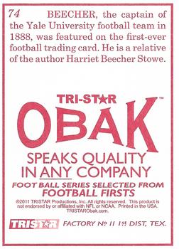 2011 TriStar Obak #74 Harry Beecher Back