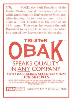 2011 TriStar Obak #100 Gerald Ford Back